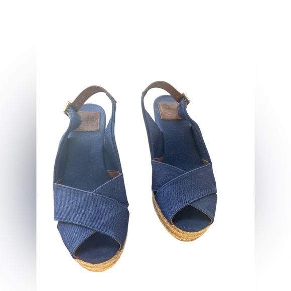 Tory Burch Blue Slingback Sandals - Picture 2 of 8